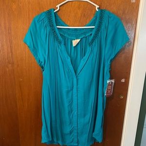 Faded Glory Button Front Shirt